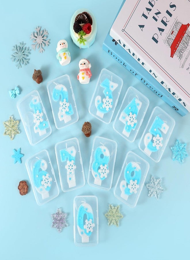 IDIJOLI Frozen Birthday Candle Snowflake Number 2 Candle Cake Topper Cupcake Decor Frozen 2nd Birthday Party Decorations Anniversary Celebrations Supplies Favors - Image 4